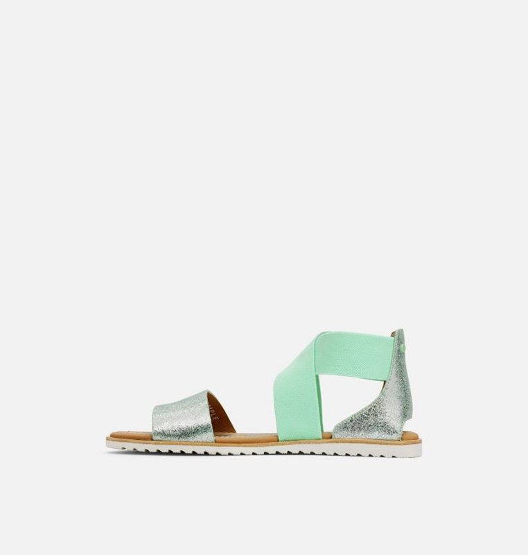 Womens Sandals Mint - Sorel Ella™ Flat - 852-EDUITQ